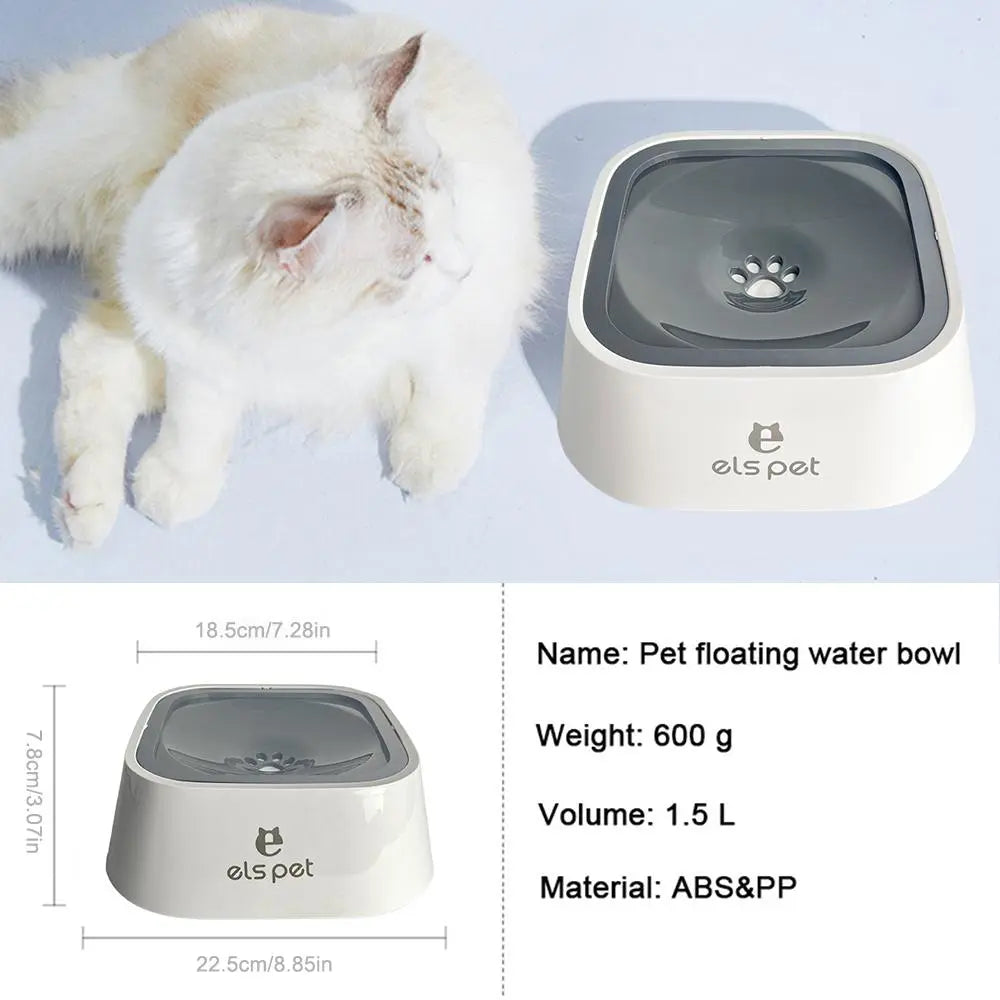 Dog Water Bowl for Small Medium Large Dogs, No-Spill Pet Water Bowl, Slow Water Feeder Bowl for Dogs Cats, Floating Disk Design Dogs Drinking Bowl, Slow Feeder Bowls