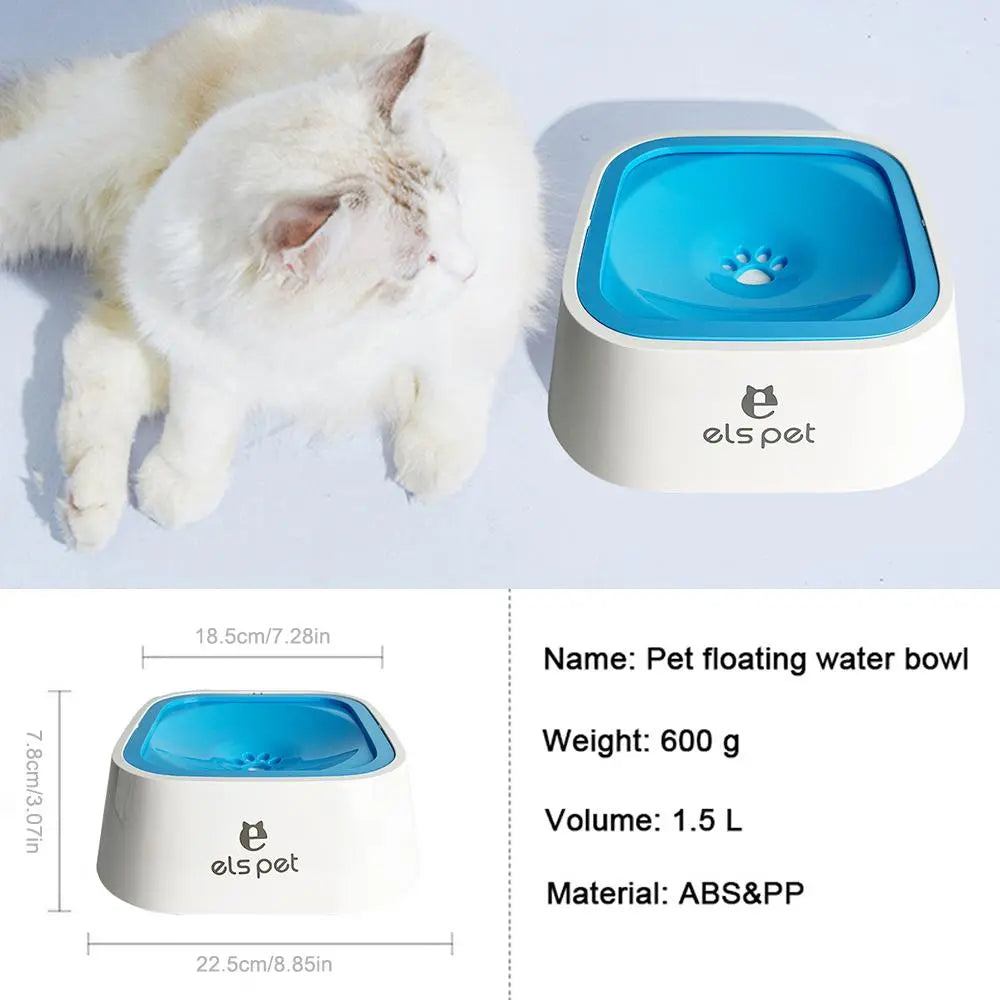 Dog Water Bowl for Small Medium Large Dogs, No-Spill Pet Water Bowl, Slow Water Feeder Bowl for Dogs Cats, Floating Disk Design Dogs Drinking Bowl, Slow Feeder Bowls
