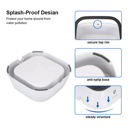 Dog Water Bowl for Small Medium Large Dogs, No-Spill Pet Water Bowl, Slow Water Feeder Bowl for Dogs Cats, Floating Disk Design Dogs Drinking Bowl, Slow Feeder Bowls